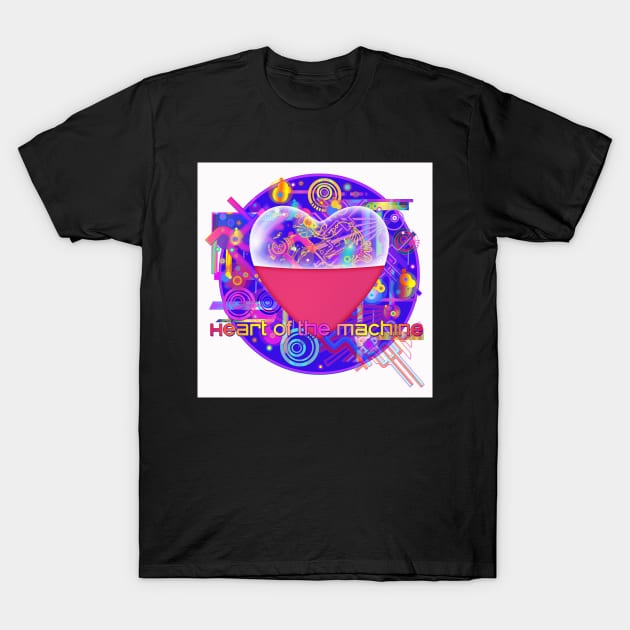 Heart of the Machine Emblem 1 T-Shirt by GeraldNewtonArt